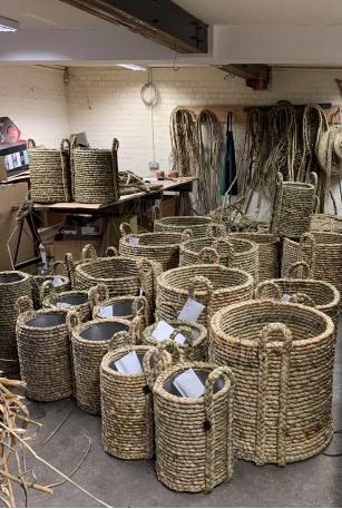 40cm Round Wicker Log Basket